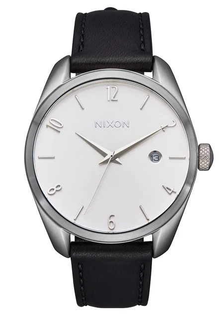 Nixon US Thalia Leather - Silver / Black A1343-625-00 kol saati