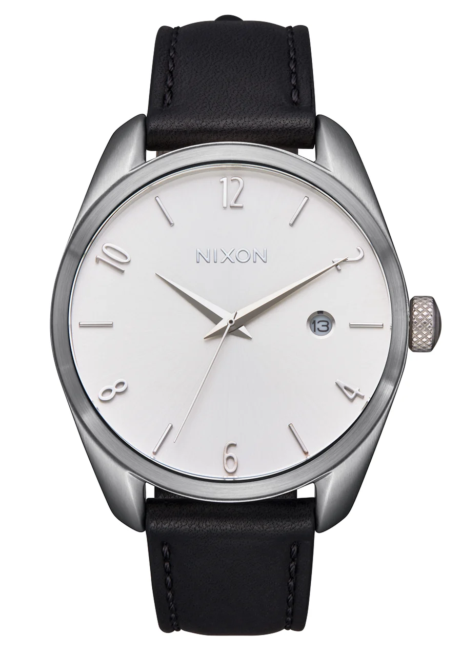 Nixon US Thalia Leather - Silver / Black A1343-625-00 38 mm kol saati
