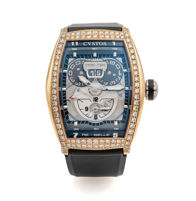 Cvstos Ref. 016-RG, self-winding, centre-seconds, Grande Date, two-time zone; “Twin-Time A