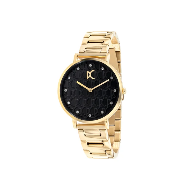 BONNE NOUVELLE WOMENS Bonne Nouvelle with PC Monogram Black Dial and Metal Links Strap CBN