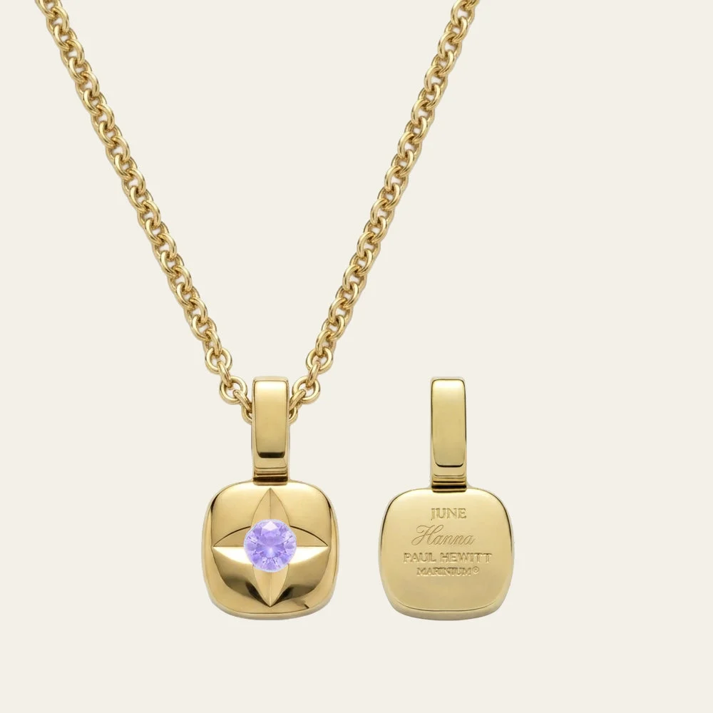 Default Birthstone June Halskette Gold PH-SET-2756 kol saati