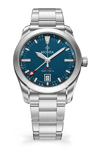 Monta Watch Monta Atlas, Monta Blue Dial 168MB00SB 38.5 mm kol saati