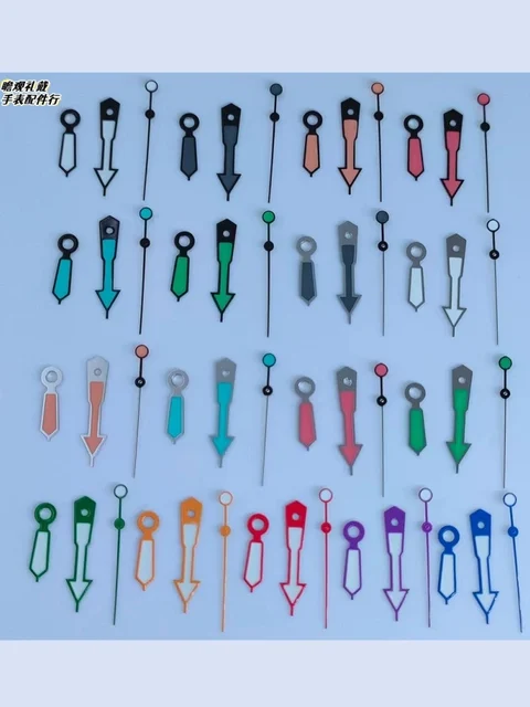Tandorio Colorful Watch hands multi-color luminous watch hands for NH35 NH36 7S26 7S36 4R3