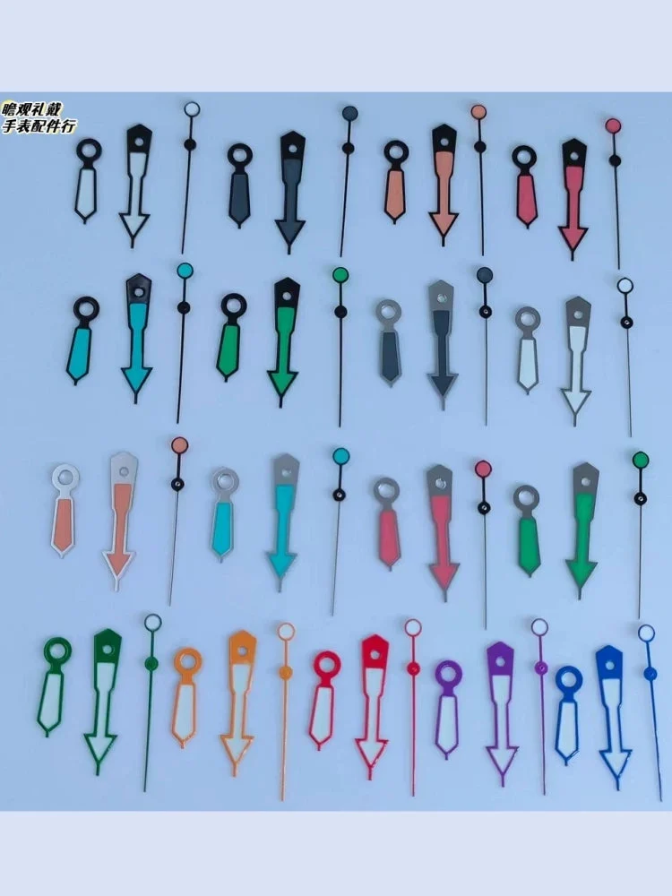 Tandorio Colorful Watch hands multi-color luminous watch hands for NH35 NH36 7S26 7S36 4R35 4R36 movement 5378356310564 kol saati