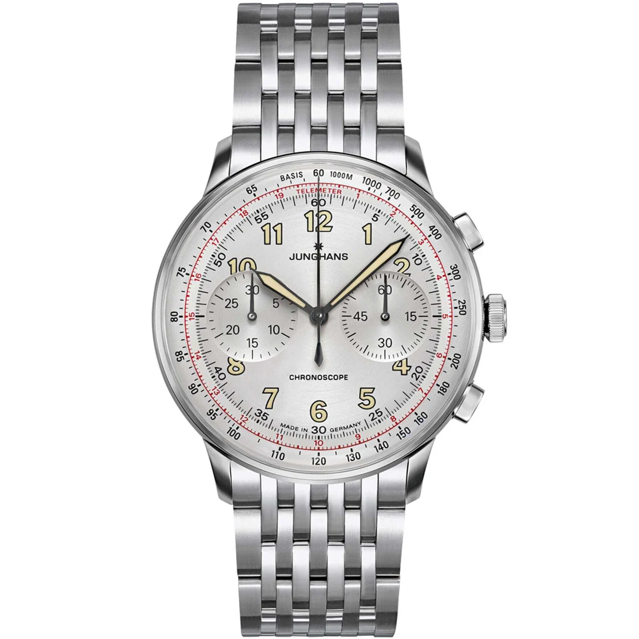 Junghans Meister Telemeter Silver Dial 027/3880.46 kol saati