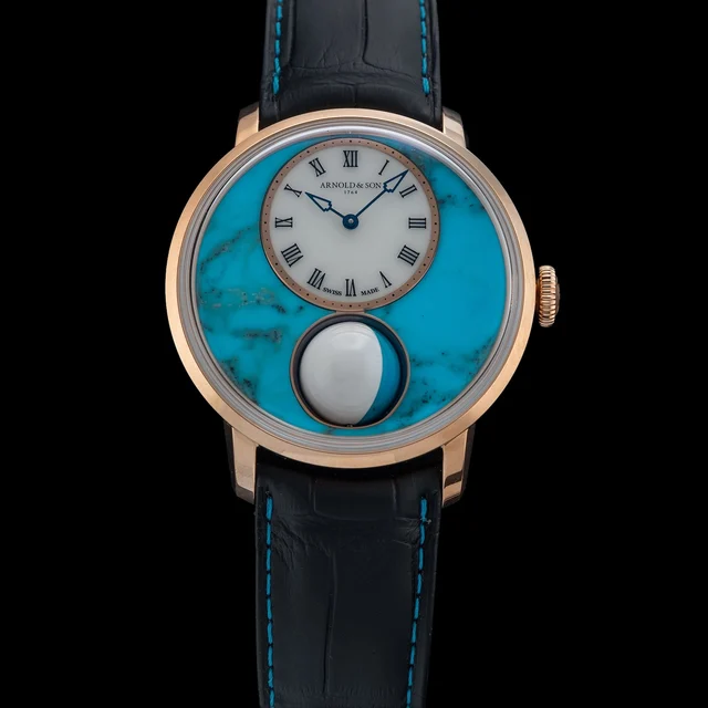 Arnold & Son Luna Magna Red Gold 5N Turquoise 1LMAR.T01A.C1322D NAP210009N34029 kol saati