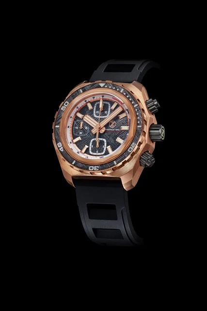 Zelos Hammerhead Chrono 1000m Diver Bronze Meteorite kol saati