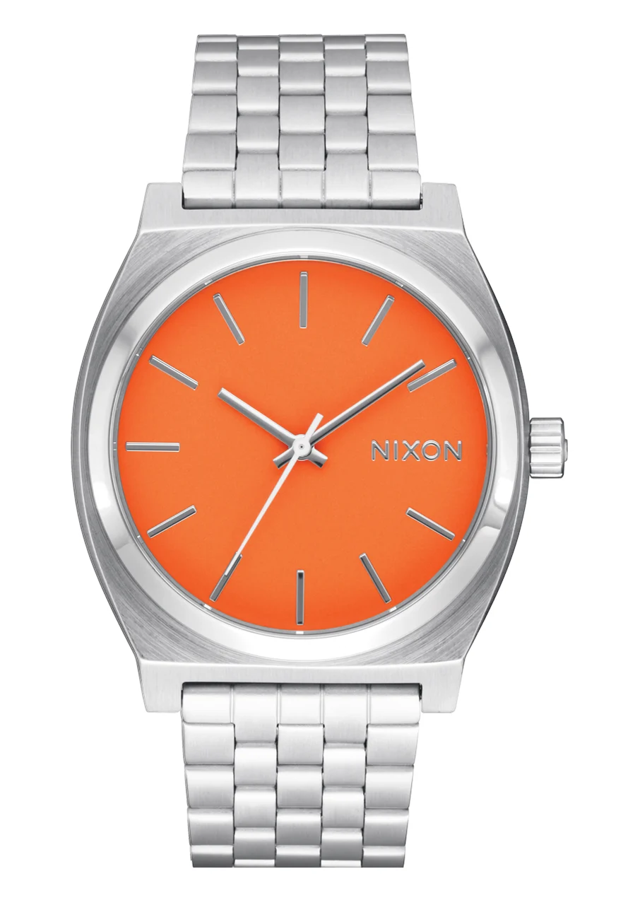 Nixon US Time Teller - Silver / Mandarin A045-5212-00 37 mm kol saati