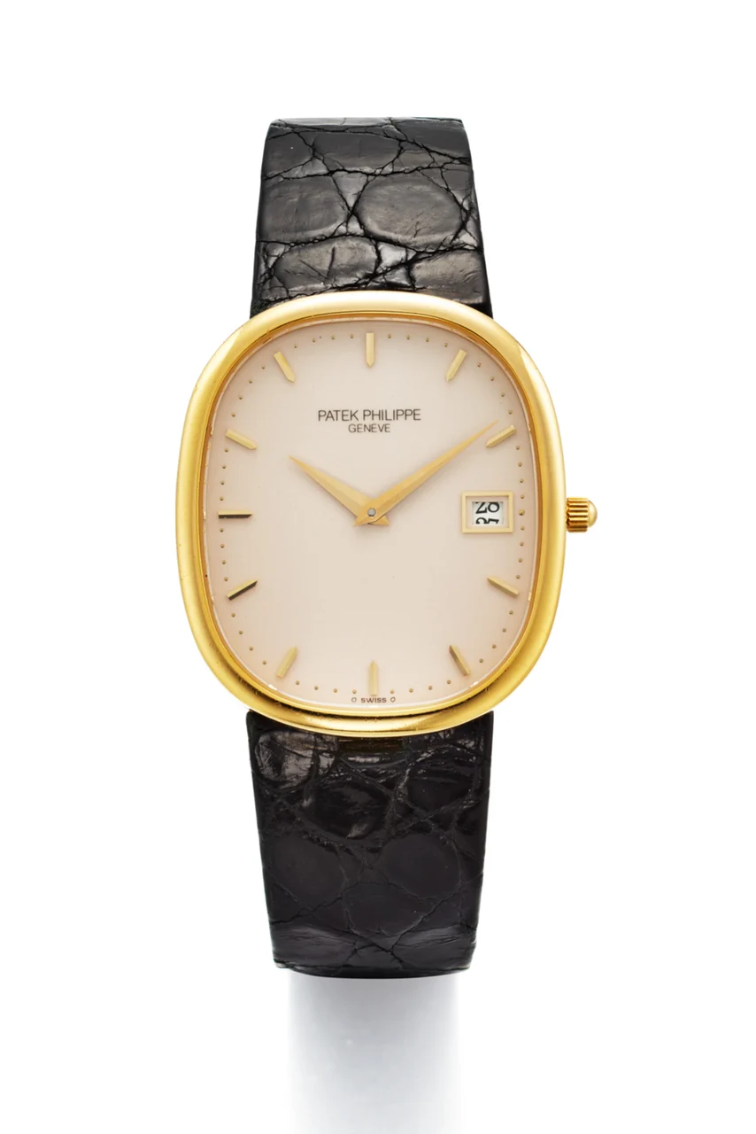 Patek Phillipe PATEK PHILLIPE REF. 3747, QUARTZ, IVORY DIAL; “ELLIPSE”; 18K YELLOW GOLD kol saati