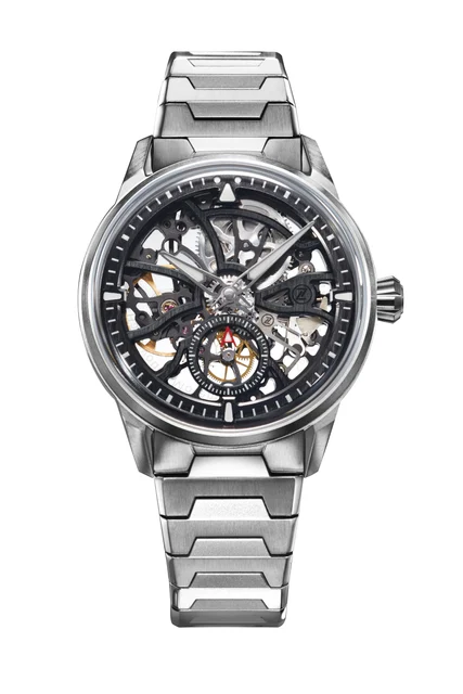 Zelos Skyraider 40 Skeleton Titanium kol saati