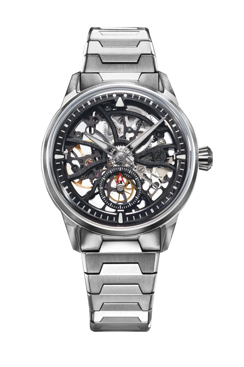 Zelos Skyraider 40 Skeleton Titanium 40 mm kol saati