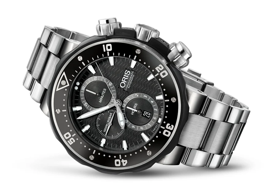 Oris ProDiver Chronograph 01 774 7683 7154-Set 51 mm kol saati