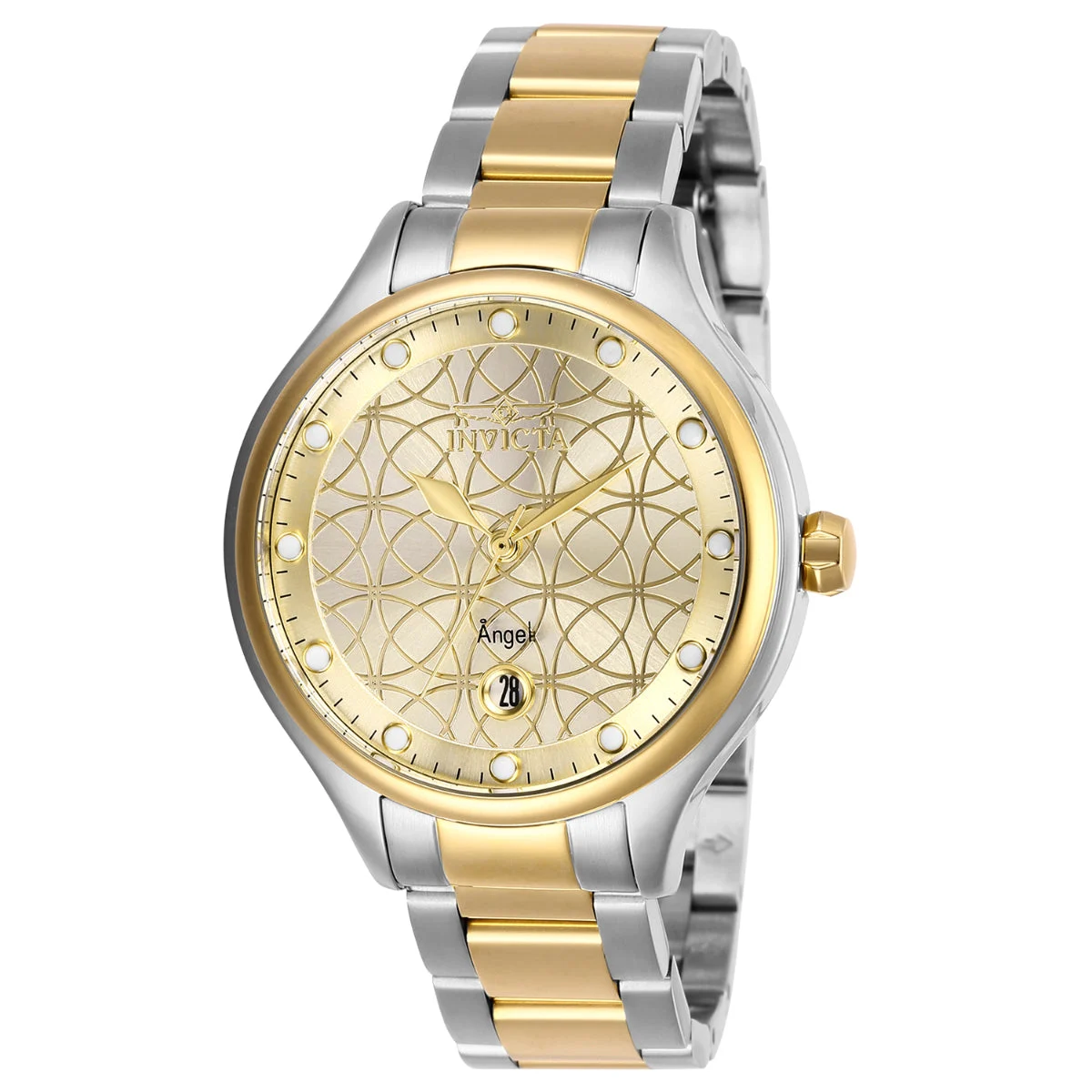 Invicta Angel Vervestone Watch - 38mm. Steel. Gold (27435) 38 mm kol saati