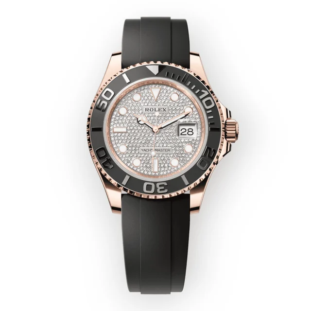 Rolex Yatch-Master 40mm Rose Gold Diamond-Paved Di Pre-Owned Rolex Yatch-Master 40mm Rose 