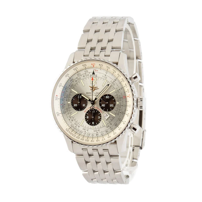 Breitling Navitimer 50th Anniversary Silver Dial A4132213/E505 kol saati