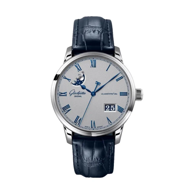 Glashutte Original Senator Excellence Panorama Date Moon Phase 40mm - Varnish Silver-Grain