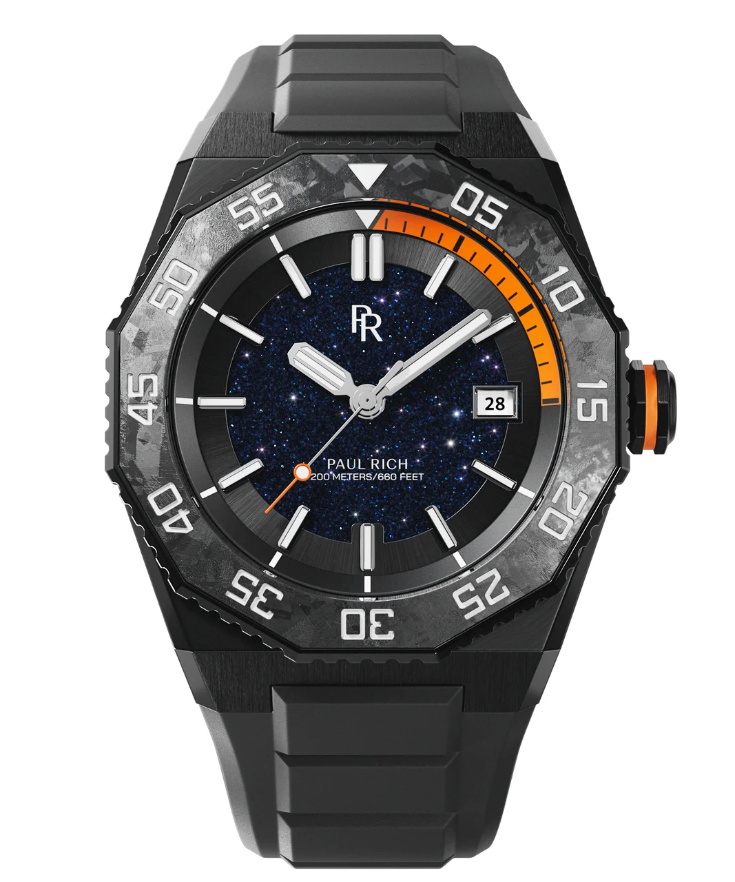 Paul Rich Aquacarbon Pro PR202412 - Black 43 mm kol saati