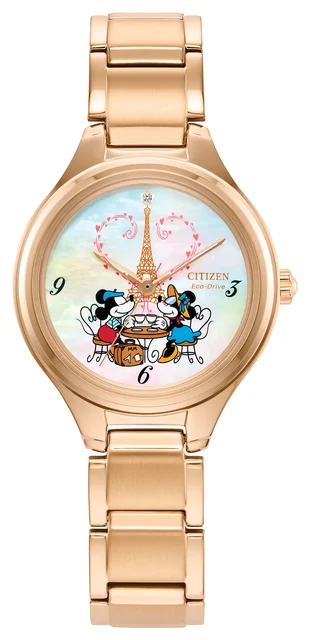 Citizen Mickey Mouse & Minnie Mouse Take Paris FE2103-52D kol saati