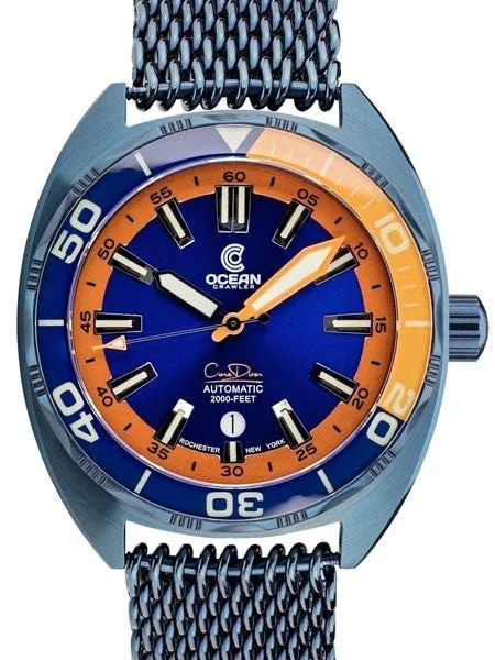 Ocean Crawler Core Swiss Automatic Dive Watch, with Luminous Sapphire Bezel Insert #1292 C