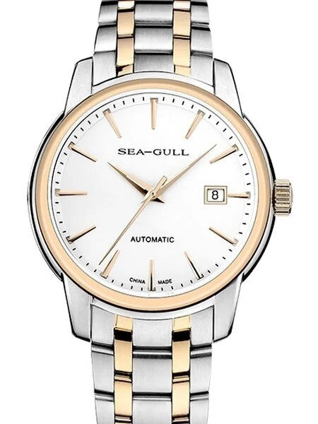 Sea-Gull Automatic Two-Tone Watch with Bracelet and Sapphire Crystal #217.421 41 mm kol saati