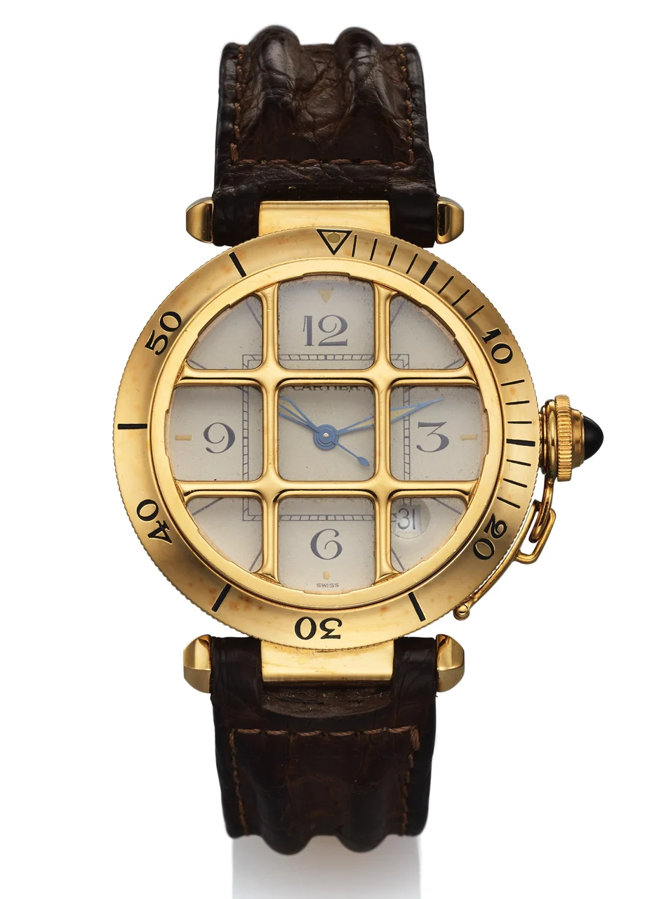 Cartier CARTIER, REF. 1987, PASHA "GRILLE", YELLOW GOLD kol saati