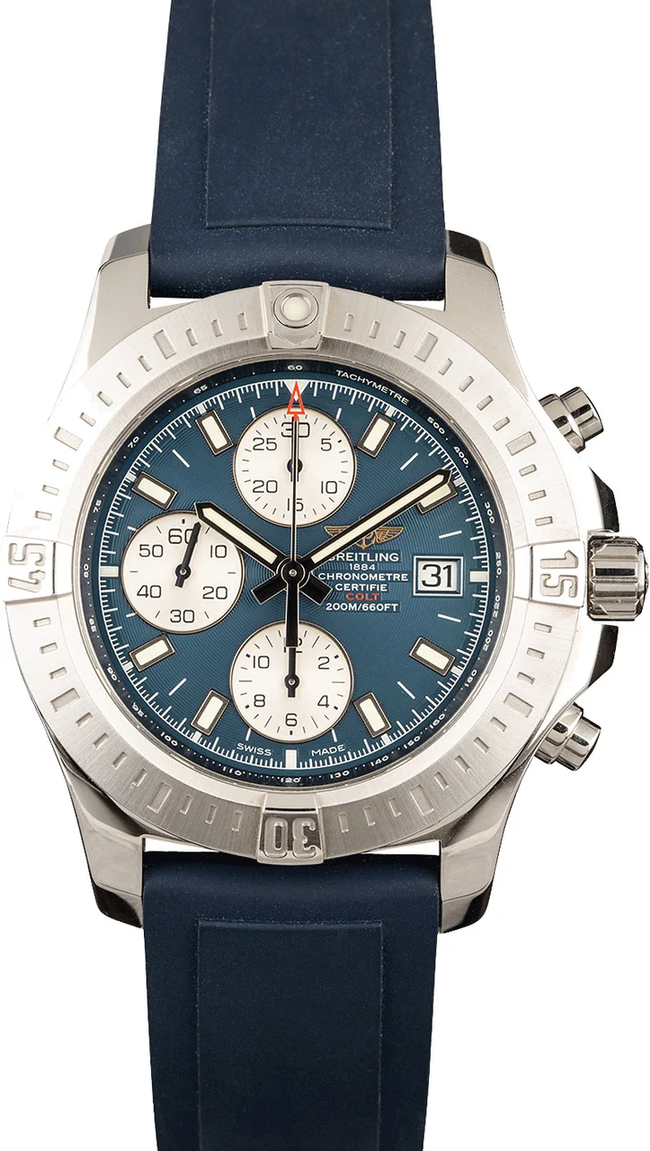 Breitling New Colt Chronograph Stainless Steel Black Dial A138811/C914 44 mm kol saati
