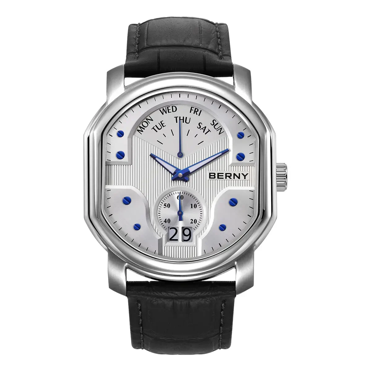 BERNY Men Quartz Tonneau Classic Watch-2707M 2707M-A kol saati