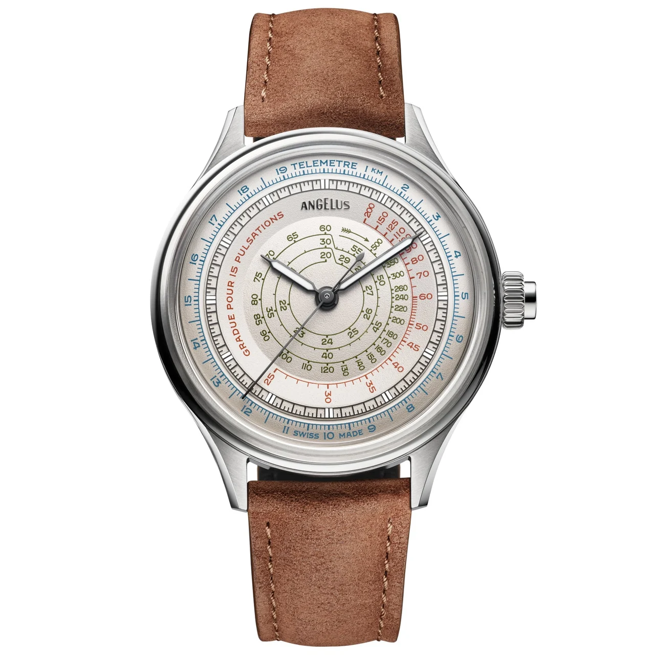 Angelus Instrument de Mesures Ivory White OCHDS.IO1A.V1477S 39 mm kol saati
