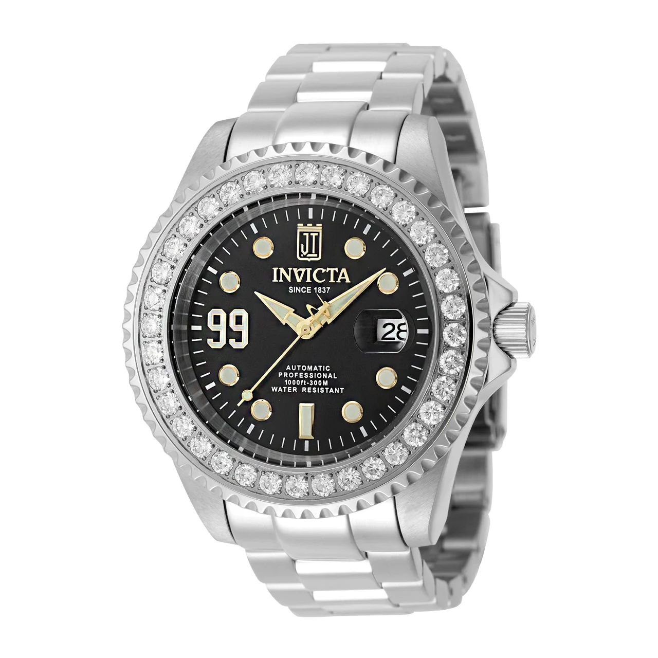 Invicta Stradore 3.6 CT LG Diamond Automatic Watch - 47mm, Steel (51312) 47 mm kol saati