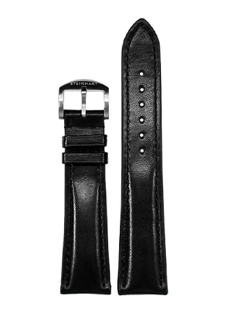 Steinhart Strap Steinhart Black Calf Leather BLKCALFSIL/STS/20 kol saati