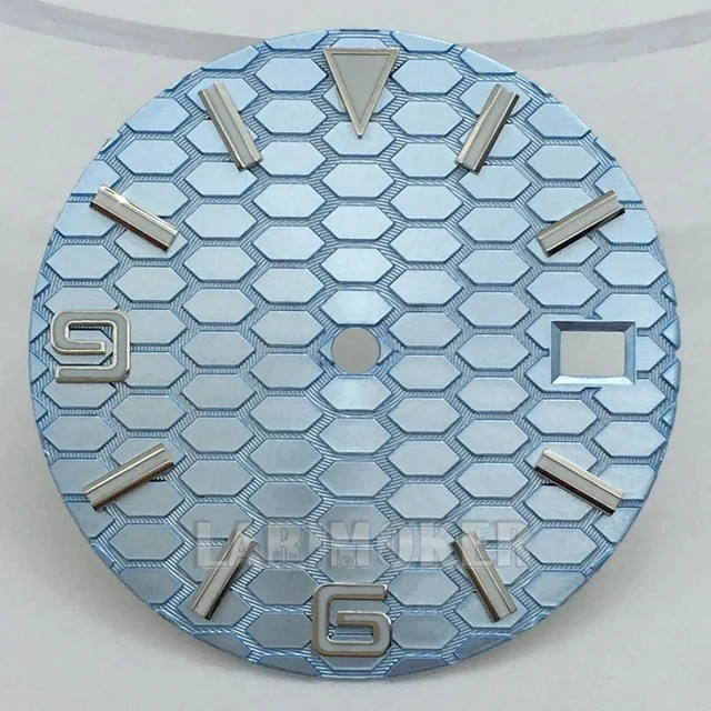 eprolo honeycomb texture watch dial is 29mm green luminous suitable for replacing parts of