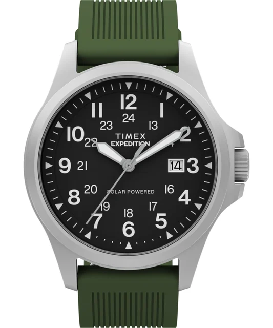Timex Expedition® Field Post Solar 41mm Silicone Strap Watch TW2Y31600 kol saati