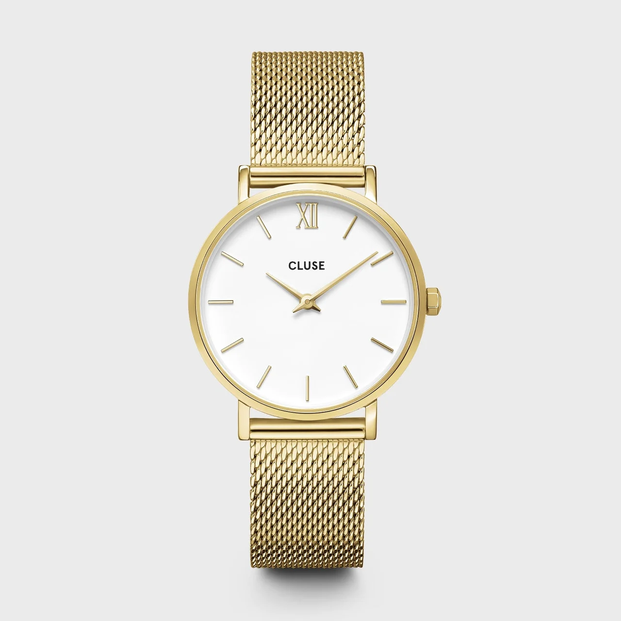 CLUSE Minuit Watch Mesh, White, Gold Colour CW0101203007 33 mm kol saati