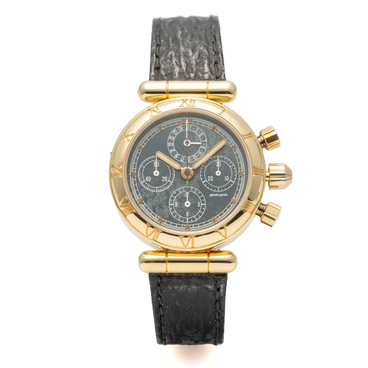 Gerald Genta GERALD GENTA, REF. G31317, GEFICA CHRONOGRAPH, METEORITE DIAL, YELLOW GOLD kol saati
