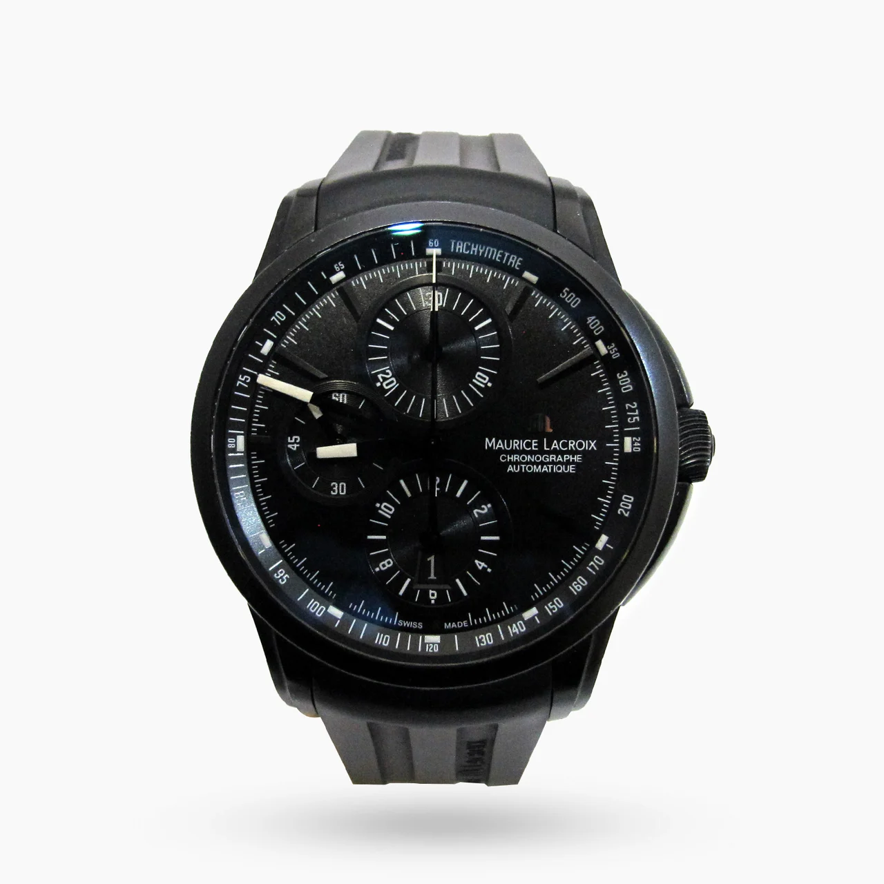 Maurice Lacroix Pontos Chronographe , Steel Black MAURICE LACROIX-Ref:PT6188 Pontos Chronographe , Steel Black 43 mm kol saati