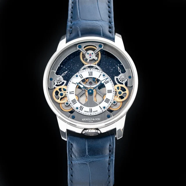 Arnold & Son Time Pyramid 42.5 Platinum 210009N32989 kol saati