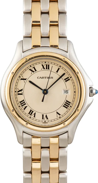 Cartier Cougar Ref W35006B6 Steel & Yellow Gold kol saati