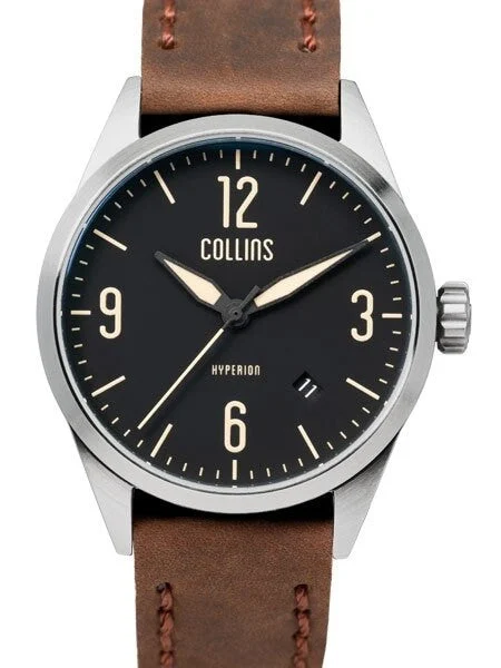 Collins Hyperion Swiss Automatic Watch with 40mm Case and a Double-Dome AR Sapphire Crystal #CWB01 40 mm kol saati