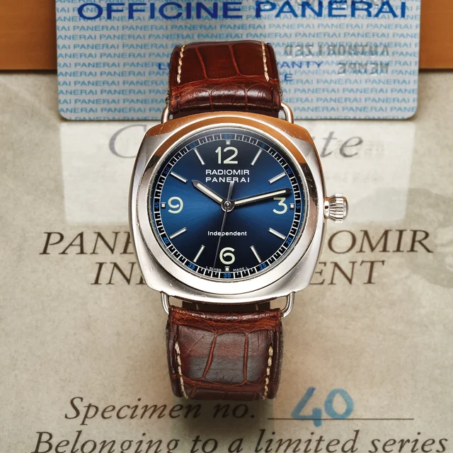Panerai PANERAI REF. 6551 PAM 80 INDEPENDENT WHITE GOLD kol saati