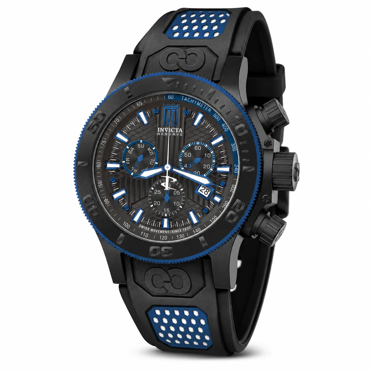 Invicta Maltic Swiss Ronda Z60 Caliber Watch - 52mm, Black (51307) 52 mm kol saati