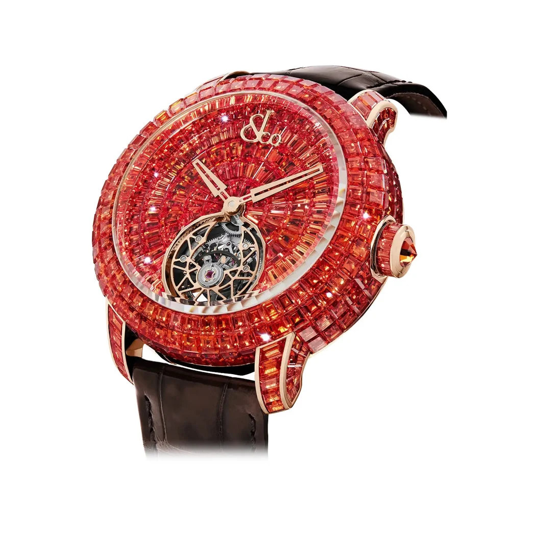 Jacob & Co. Jacob & Co. Caviar Tourbillon Orange Sapphires CV210.40.BO.BO.A kol saati