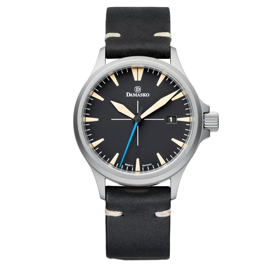 Damasko Vintage Inspired Submarine Steel Automatic Watch with Date #DK22 39 mm kol saati