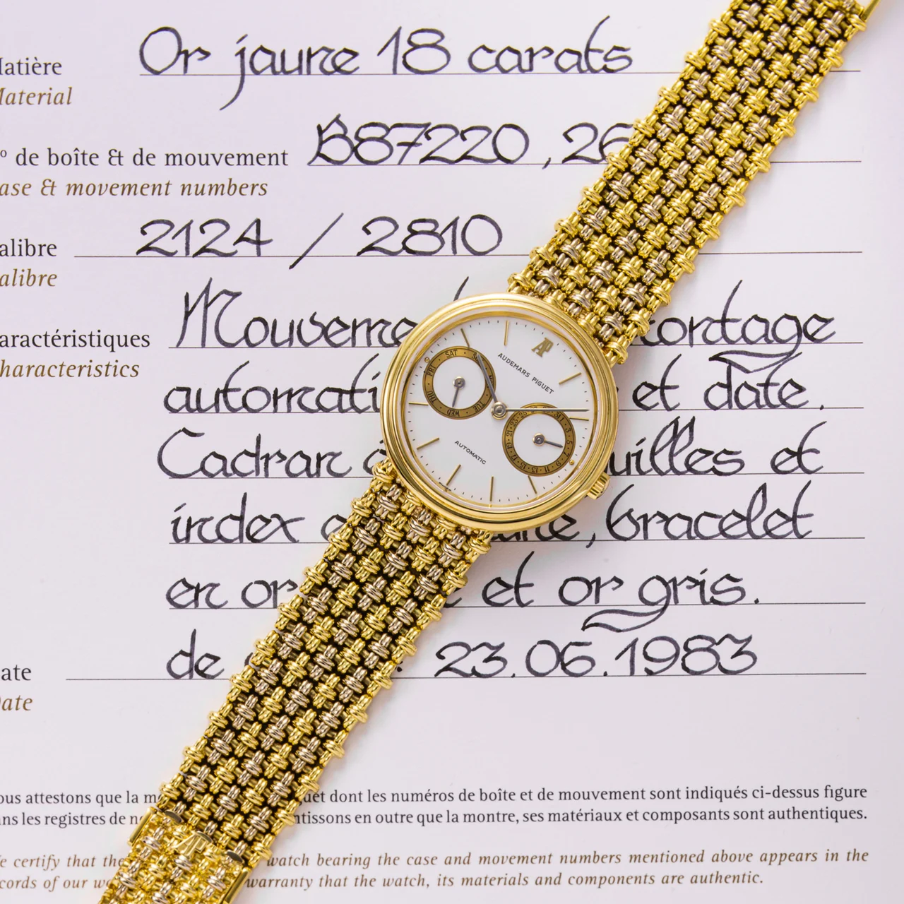 Audemars Piguet AUDEMARS PIGUET REF. 25573BA, 18K WHITE AND YELLOW GOLD kol saati