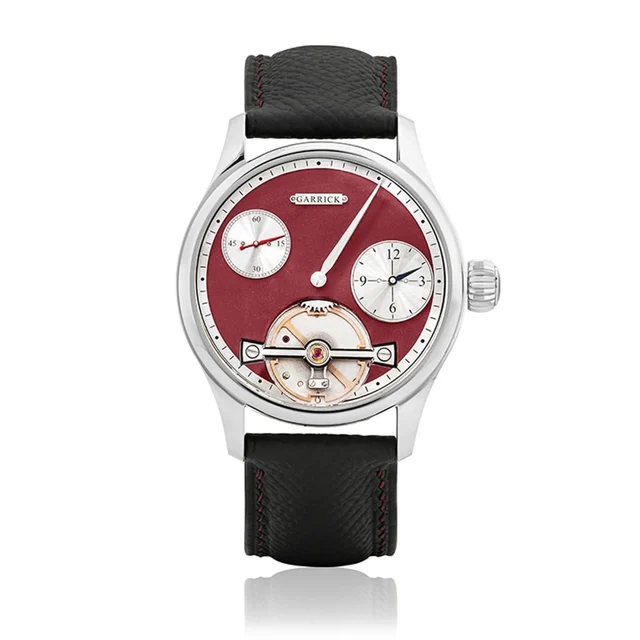 Garrick Regulator MK II Frosted Red Dial MKII-ST-RD kol saati