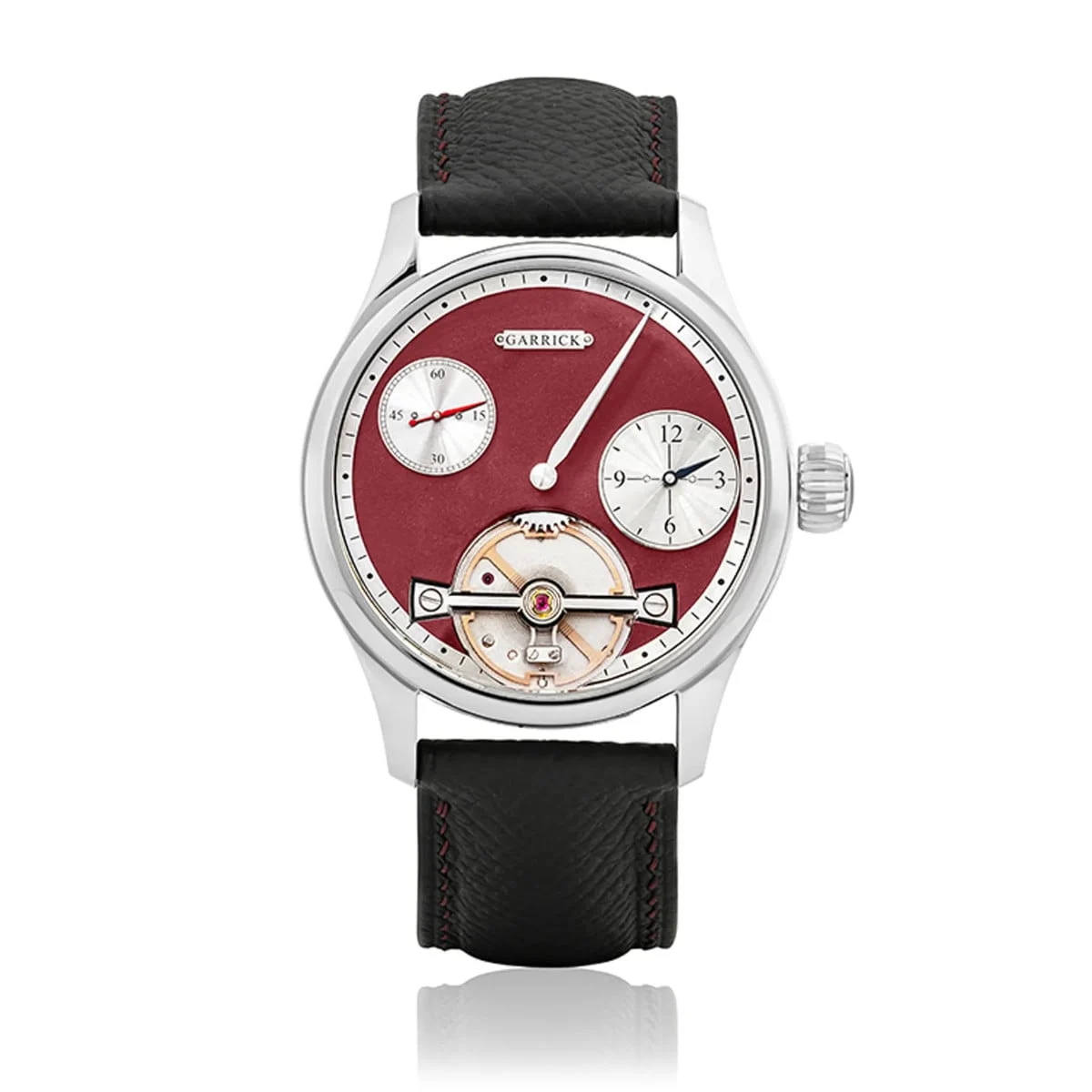 Garrick Regulator MK II Frosted Red Dial MKII-ST-RD 42 mm kol saati