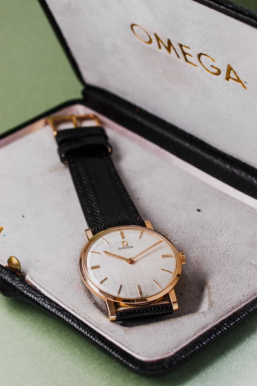 OMEGA Dress Watch 18k Rose B+P 34 mm kol saati