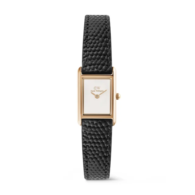 DANIEL WELLINGTON Bound Mini Black Lizard Rose Gold DW00100907 kol saati