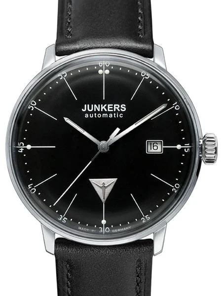 Junkers Bauhaus Swiss Automatic Watch with Domed Hesalite Crystal #6050-2 kol saati