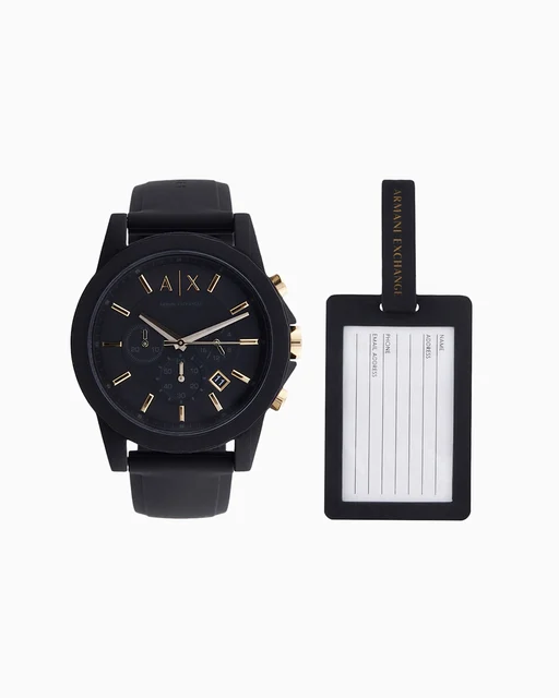 Armani Exchange Watch and luggage tag set AX7105 kol saati