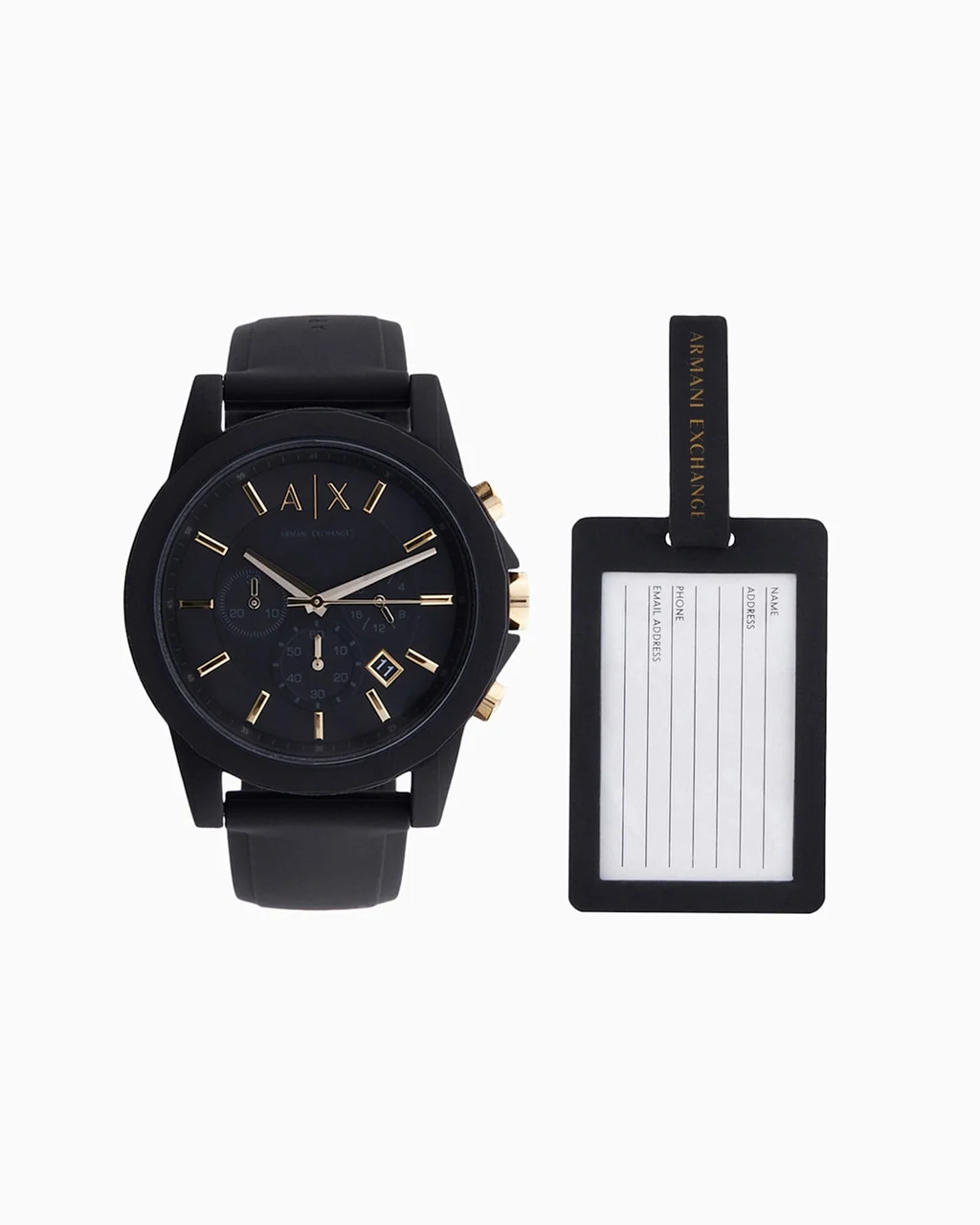 Armani Exchange Watch and luggage tag set AX7105 45 mm kol saati